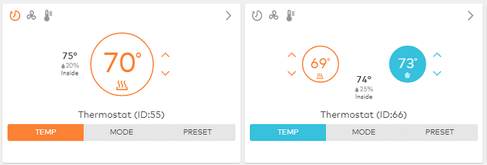 Thermostats_humidity_on_different_modes