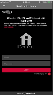 Enter_the_iComfort_info