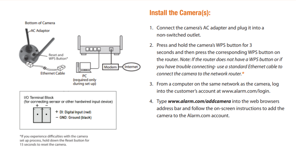 Setting up Alarm compatible cameras Support Surety Support